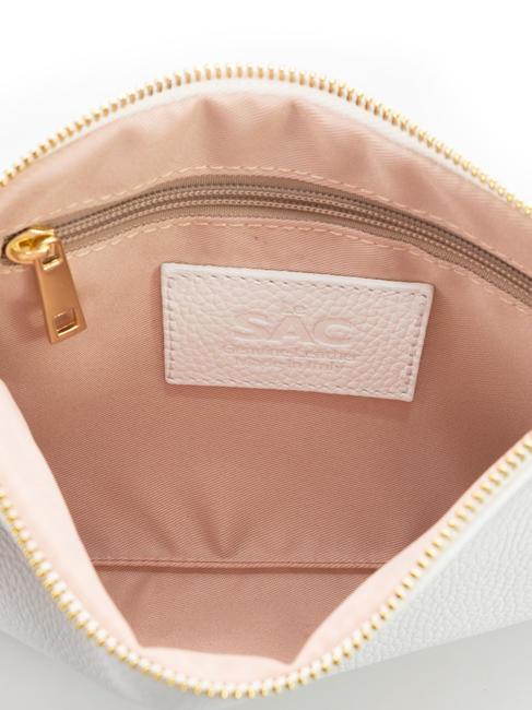 ROBERTA Dollar leather clutch bag optical white - Women’s Bags