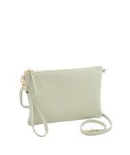 LESAC CLAUDIA Dollar leather clutch bag with shoulder strap - Women’s Bags