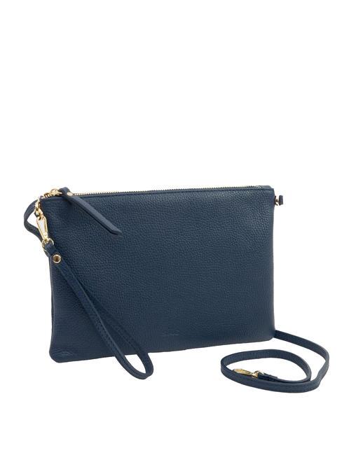 CLAUDIA Dollar leather clutch bag with shoulder strap jeans - Women’s Bags