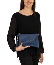 LESAC CLAUDIA Dollar leather clutch bag with shoulder strap jeans - Women’s Bags - 5
