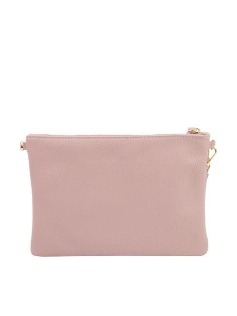 CLAUDIA Dollar leather clutch bag with shoulder strap millennial pink - Women’s Bags