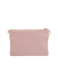 LESAC CLAUDIA Dollar leather clutch bag with shoulder strap millennial pink - Women’s Bags - 3