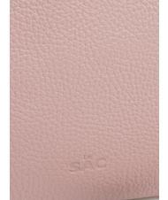 LESAC CLAUDIA Dollar leather clutch bag with shoulder strap millennial pink - Women’s Bags - 6