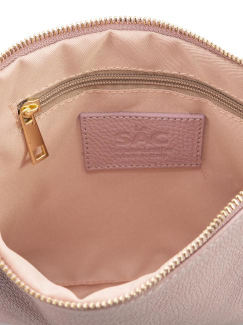 CLAUDIA Dollar leather clutch bag with shoulder strap millennial pink - Women’s Bags