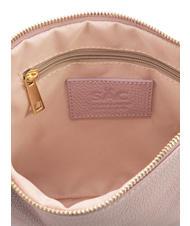 LESAC CLAUDIA Dollar leather clutch bag with shoulder strap millennial pink - Women’s Bags - 7