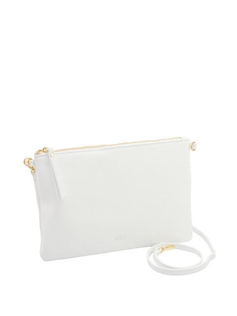CLAUDIA Dollar leather clutch bag with shoulder strap optical white - Women&rsquo;s Bags