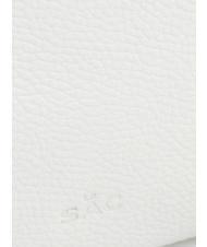 LESAC CLAUDIA Dollar leather clutch bag with shoulder strap optical white - Women&rsquo;s Bags - 6