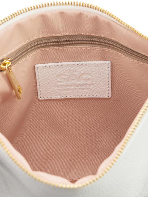 CLAUDIA Dollar leather clutch bag with shoulder strap optical white - Women&rsquo;s Bags