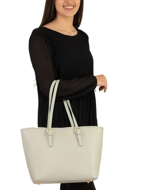 CHIARA Dollar leather shopper bag artic teal - Women’s Bags