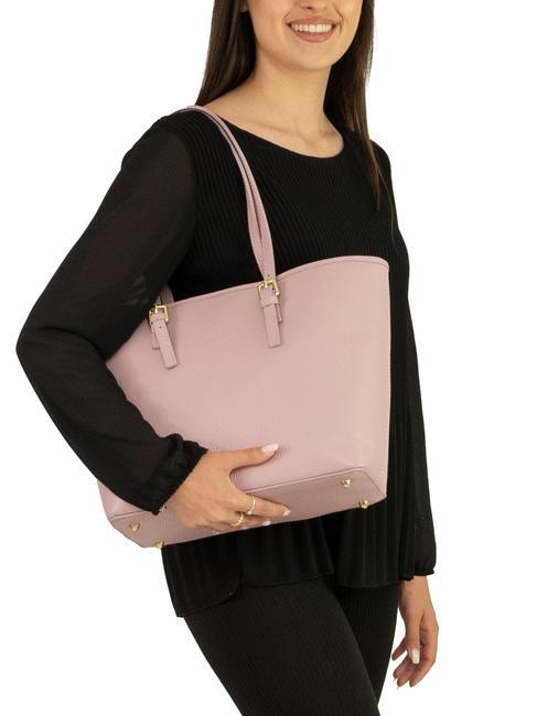 CHIARA Dollar leather shopper bag millennial pink - Women’s Bags