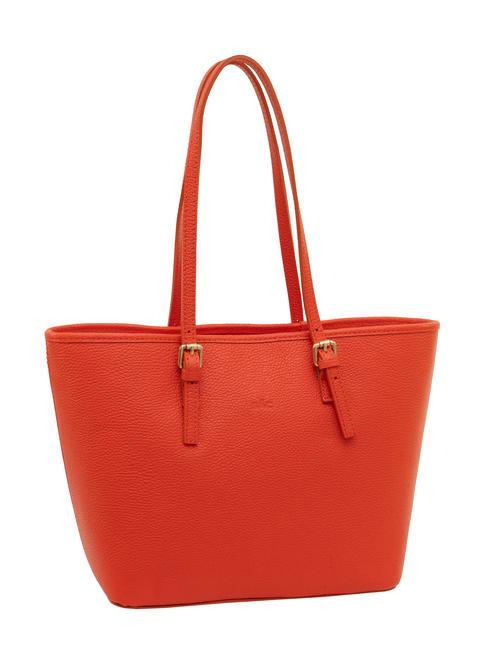 CHIARA Dollar leather shopper bag coral - Women’s Bags
