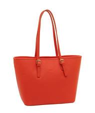 LESAC CHIARA Dollar leather shopper bag coral - Women’s Bags - 2