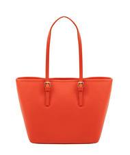 LESAC CHIARA Dollar leather shopper bag coral - Women’s Bags - 3