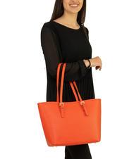 LESAC CHIARA Dollar leather shopper bag coral - Women’s Bags - 4