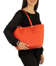 LESAC CHIARA Dollar leather shopper bag coral - Women’s Bags - 5