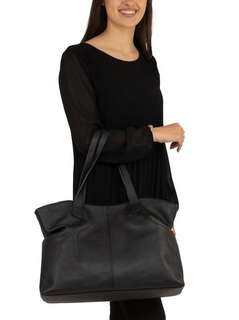 MARTINA Dollar leather shopper bag black - Women’s Bags