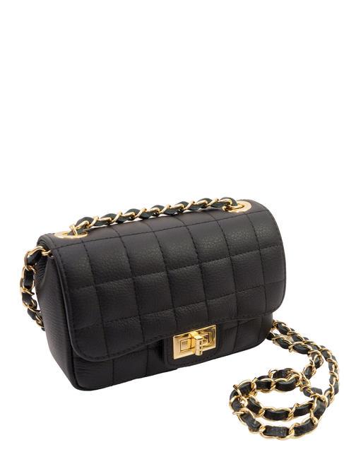 GIULIA Dollar leather chain shoulder bag black - Women’s Bags