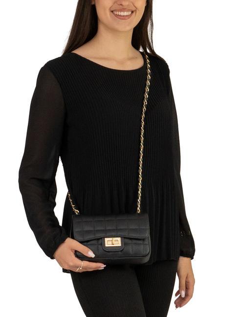 GIULIA Dollar leather chain shoulder bag black - Women’s Bags