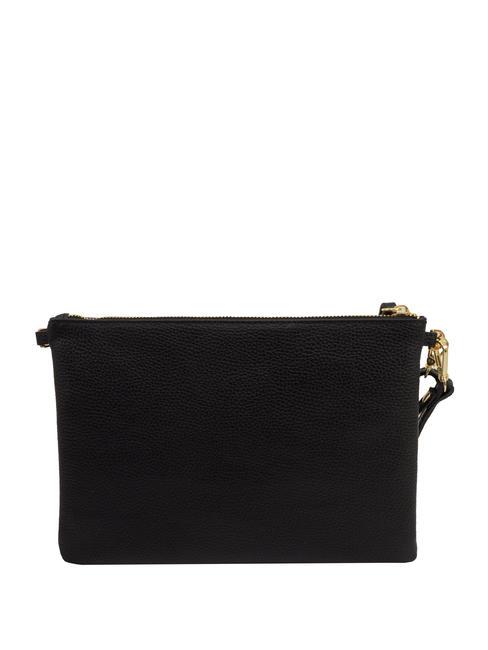 CLAUDIA Dollar leather clutch bag with shoulder strap black - Women’s Bags
