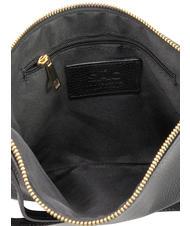 LESAC CLAUDIA Dollar leather clutch bag with shoulder strap black - Women’s Bags - 7