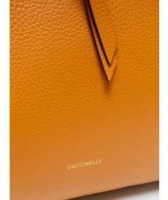 COCCINELLE ALBA Hammered leather shopping bag paprika - Women’s Bags - 3