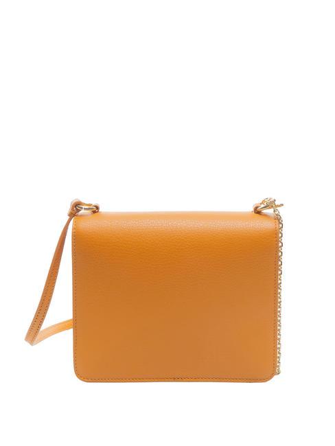 ANNE Mini bag with flap in hammered leather paprika - Women’s Bags