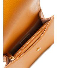 COCCINELLE ANNE Mini bag with flap in hammered leather paprika - Women’s Bags - 6