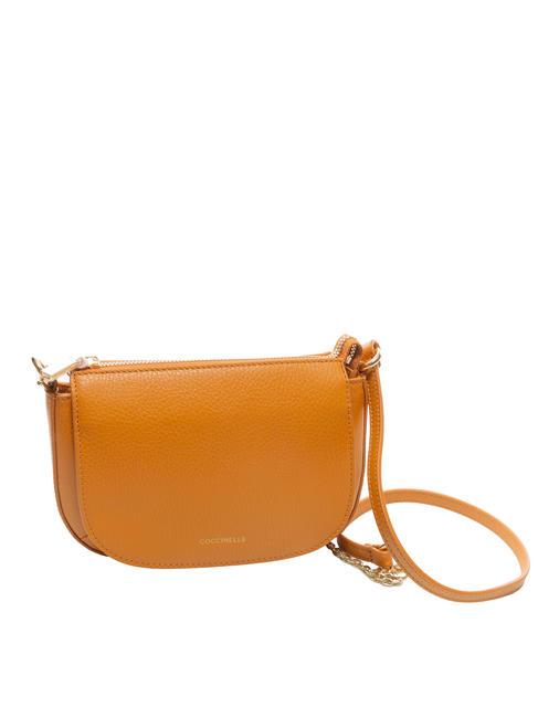 ANNE Mini shoulder bag in hammered leather paprika - Women’s Bags