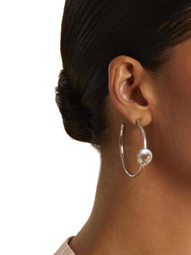 ROLLING HEARTS Hoop earrings yellow gold - Earrings