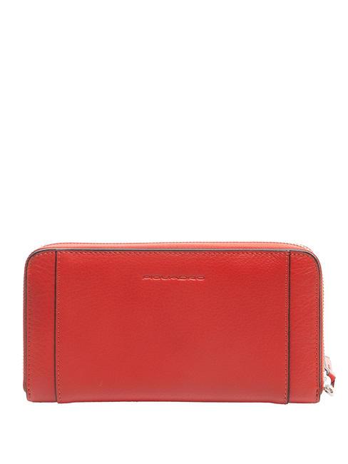 MUSE Large zip around leather wallet RED - Women&rsquo;s Wallets