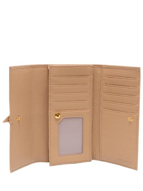 CHERRY  Pebbled leather wallet toasted - Women’s Wallets