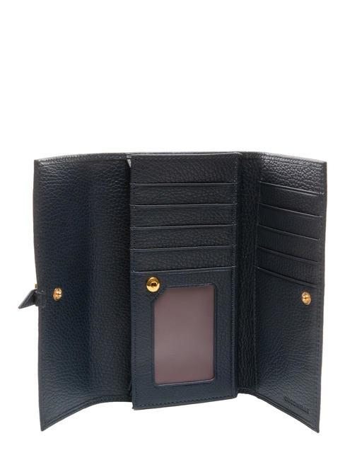 CHERRY  Pebbled leather wallet midnight blue - Women’s Wallets