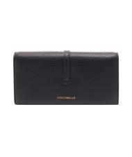 COCCINELLE CHERRY  Pebbled leather wallet midnight blue - Women’s Wallets - 3