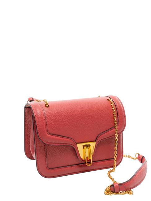 NEW MARVIN TWIST Micro shoulder bag, in leather cranberries - Women’s Bags