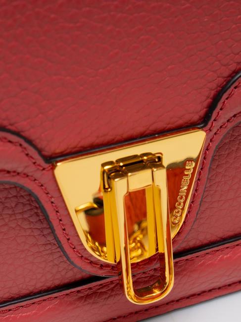 NEW MARVIN TWIST Micro shoulder bag, in leather cranberries - Women’s Bags