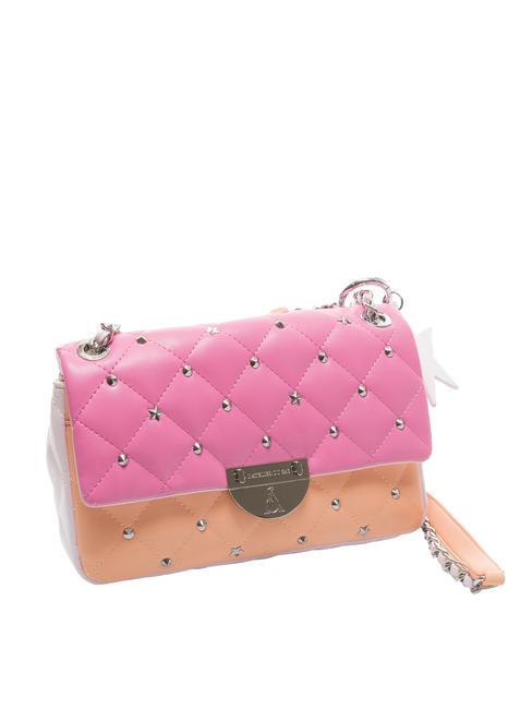 REBECCA Tricolor quilted bag flamingo - Women’s Bags