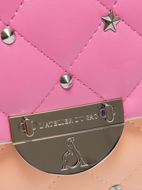 REBECCA Tricolor quilted bag flamingo - Women’s Bags