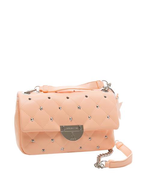REBECCA Quilted bag with flap peach - Women’s Bags