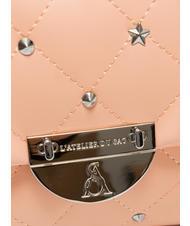 L'ATELIER DU SAC REBECCA Quilted bag with flap peach - Women’s Bags - 3