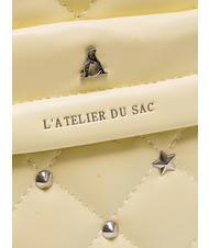 L'ATELIER DU SAC REBECCA Quilted backpack pale lime - Women’s Bags - 3