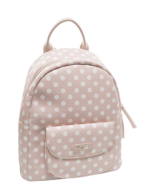 LADY Polka dot backpack with scarf sand/white - Women’s Bags
