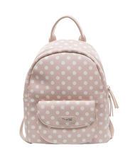 PASH BAG LADY Polka dot backpack with scarf sand/white - Women’s Bags - 5