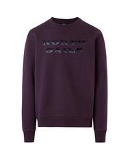 NORTH SAILS LETTERING LOGO Cotton crewneck sweatshirt dark plum - Sweatshirts - 4