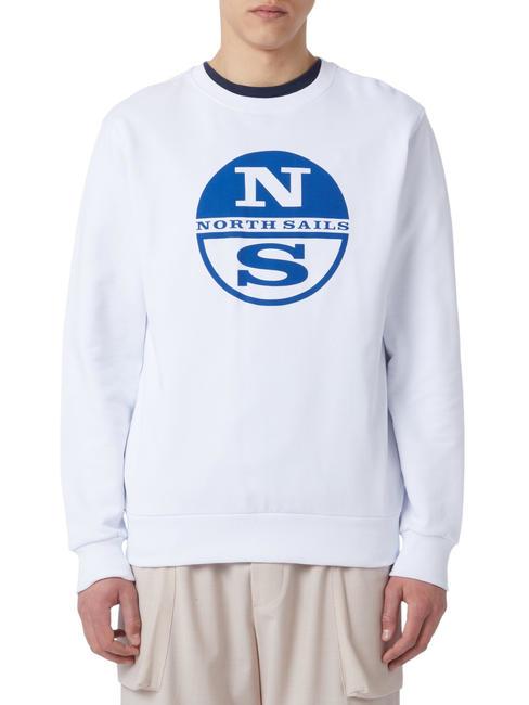 N|S LOGO Cotton crewneck sweatshirt white - Sweatshirts