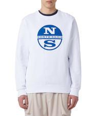 NORTH SAILS N|S LOGO Cotton crewneck sweatshirt white - Sweatshirts - 2