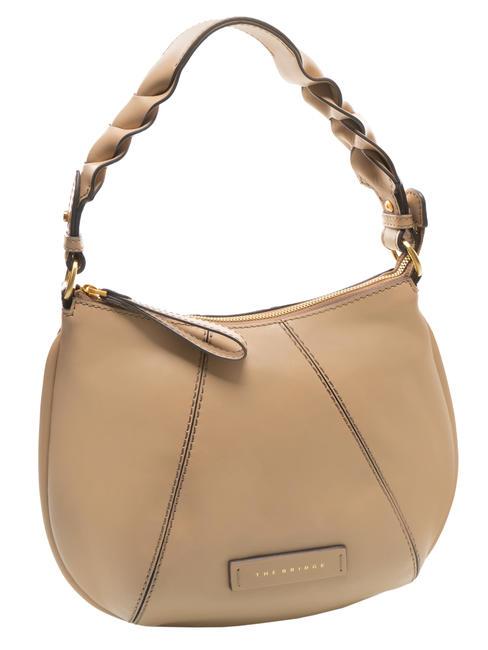 BRIGIDA Leather shoulder hobo bag natural abb. gold - Women’s Bags