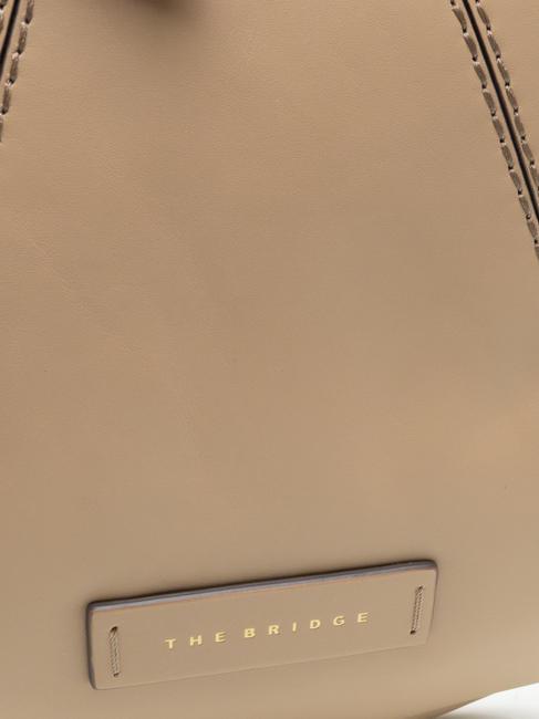 BRIGIDA Leather shoulder hobo bag natural abb. gold - Women’s Bags