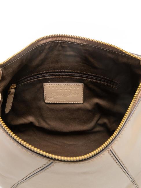 BRIGIDA Leather shoulder hobo bag natural abb. gold - Women’s Bags