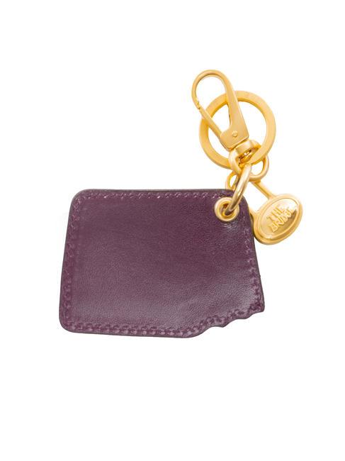 DUCCIO Key ring with leather bag charm grape abb. gold - Key holders