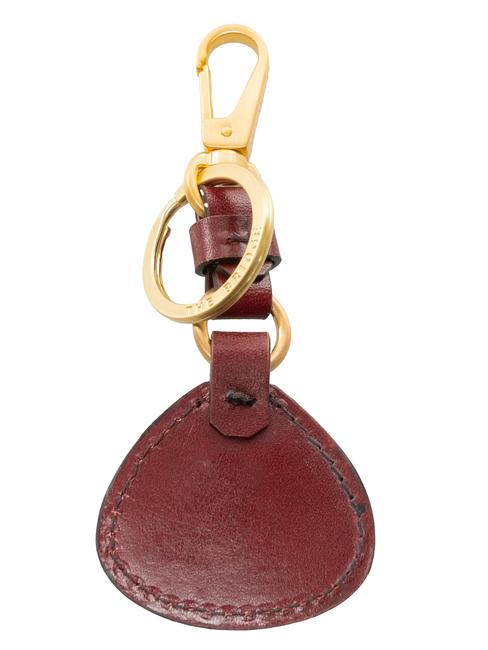 DUCCIO Key ring with leather charm Chianti / Bordeaux / Gold - Key holders